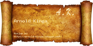 Arnold Kinga névjegykártya